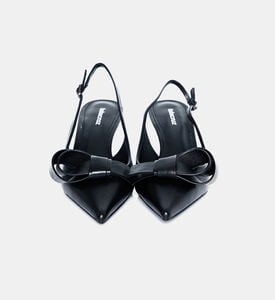 صندل بكعب متوسط جلد نابا