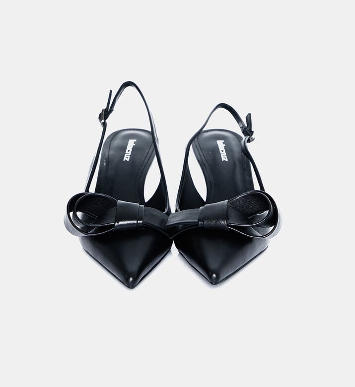 صندل بكعب متوسط جلد نابا