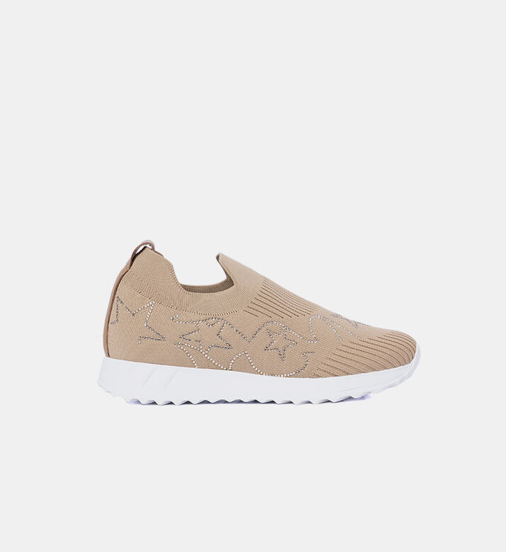 Baldinini Knit Rhinestone-embellished Slip-ons Sneakers, Packshot View