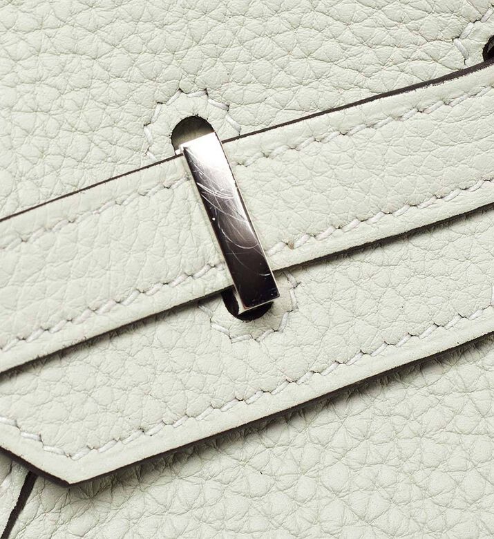 Hermès Gris Neve Togo Leather Silver-finish Birkin 25 Bag Preowned