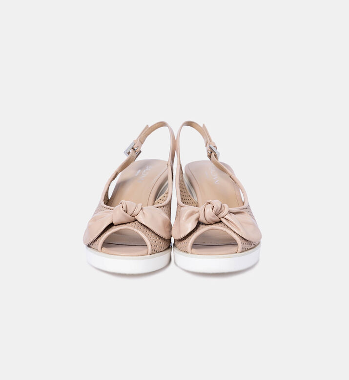 Calfskin Slingback Wedge Sandal