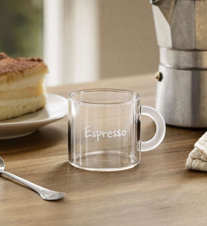 Wd Lifestyle Borosilicate Coffee Cup 6-piece, Model View