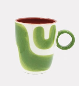 Thun Mug Spots Blue Attimi, Green, Packshot View