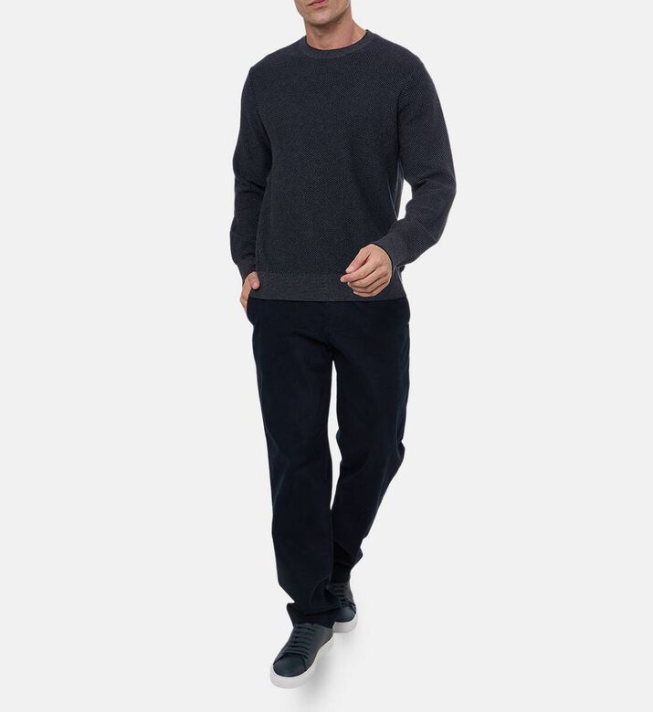 Vince Textured Knit Long-sleeve Sweater, Model View