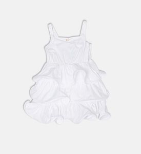 Poplin Sleeveless Ruffle Dress