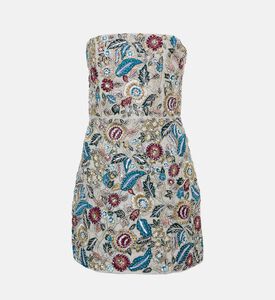 Embroidered Sequins Strapless Mini Dress Embroidered Sequins Strapless Mini Dress