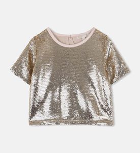 بلوزة مزينة بترتر