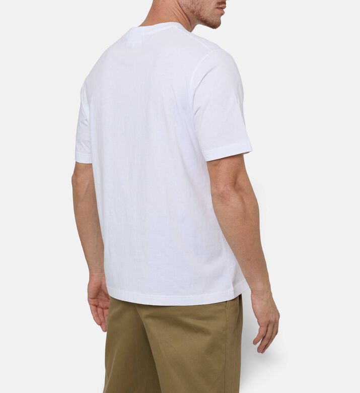 Maison Kitsune Embroidered Fox T-shirt, White, M, Model View