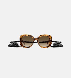 Tortoise Shell Chain Sunglasses 53