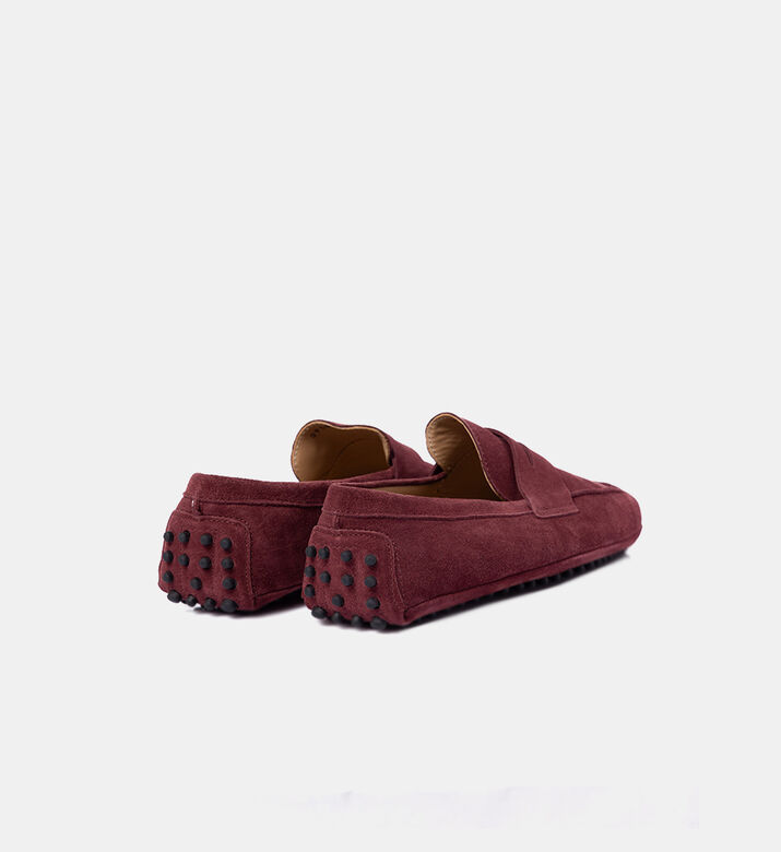 Suede Rounded-toe Loafer