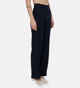 Ba and Sh Nistachio High-waisted Wide-leg Trousers, Dark-blue, 40, Model View
