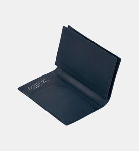 Camille Fournet Alligator Calfskin Matte Card Holder, Blue, Packshot View