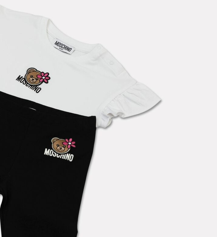 Moschino BKT Ruffled Sleeves Teddy Patch 2-piece Set, Packshot View