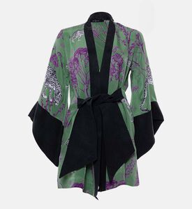 Niluu Animal-print Long-sleeve Kimono, Packshot View