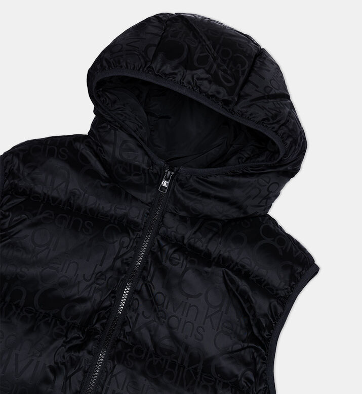 Jacquard Padded Logo Gilet