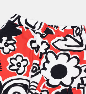 بنطال صوف بنقشة أزهار على كامله