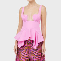 Waist Flounce Strap Corset Top
