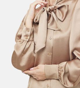 قميص كانديا بوسي بياقة على شكل فيونكة