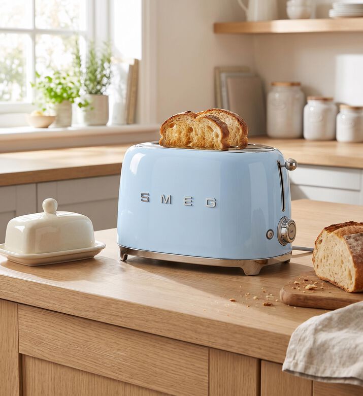 Smeg Long Slot 2-slice Toaster, Light-blue, Model View