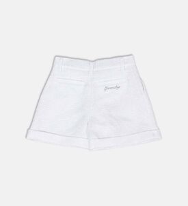 شورت تويل بحافة ملفوفة