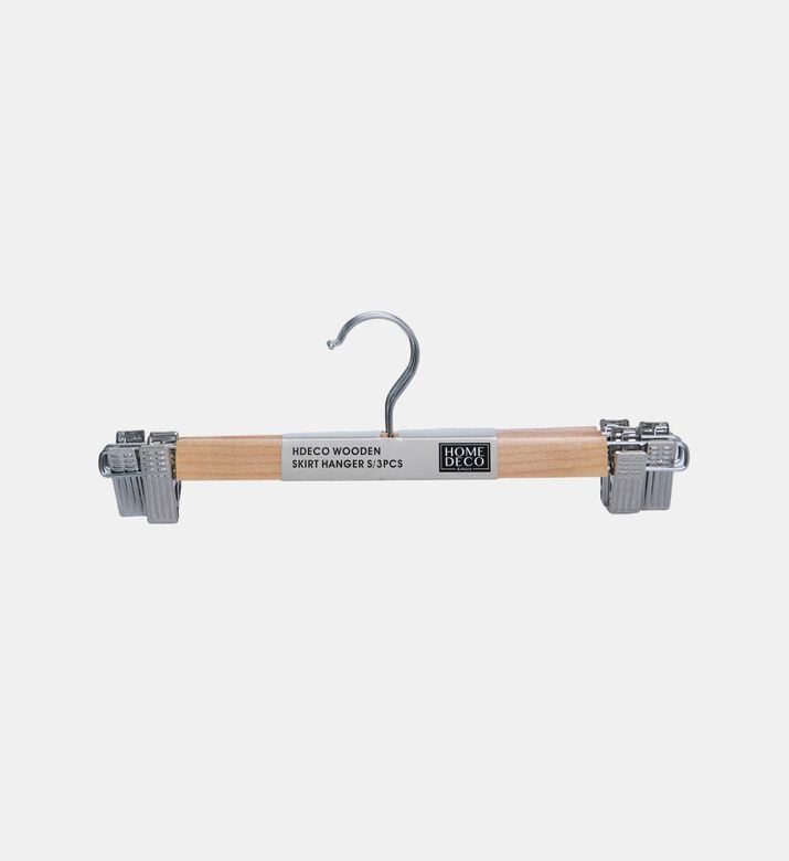 Home Deco and More Wooden Skirt Hangers 3-piece Set, Packshot View