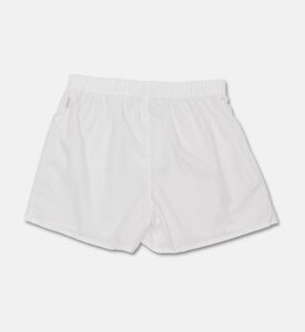 Hanro Fancy Woven Buttoned Boxer, White, M, Packshot View