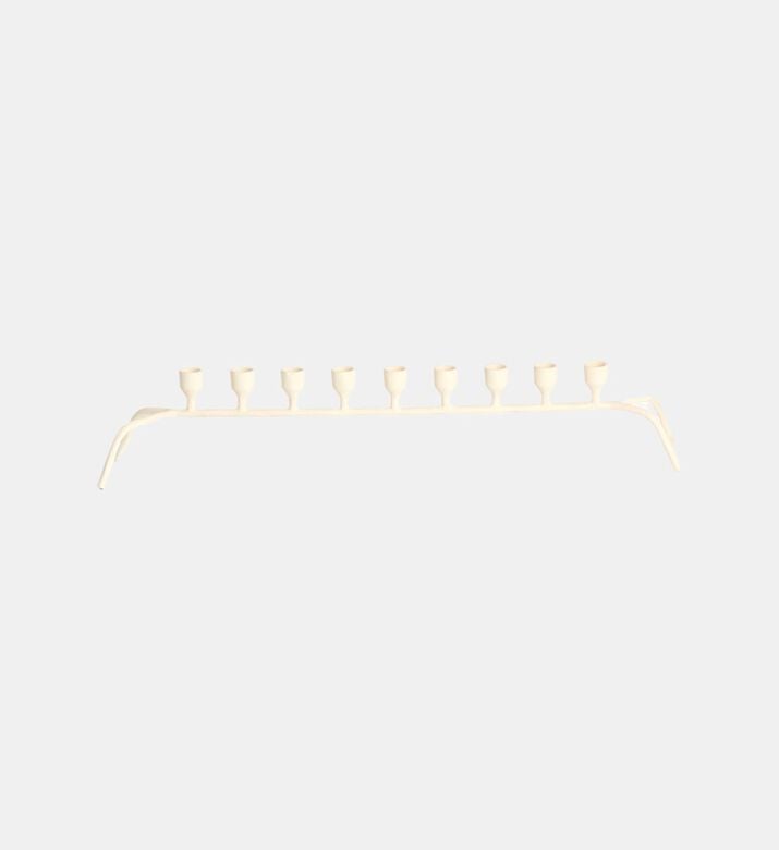 Light and Living Calzada Multi-candle Holder, White, 80.5x16x14.5-cm, Packshot View