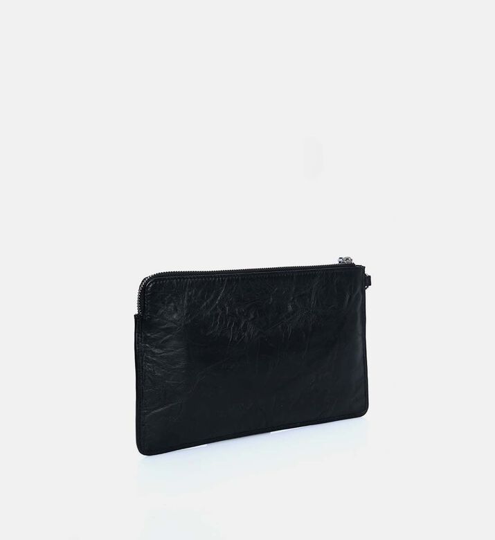 Zadig et Voltaire Leather Metallic Accents Clutch, Packshot View