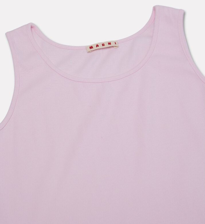 Marni Logo-embroidered Tank Top, Pink, 8y, Packshot View