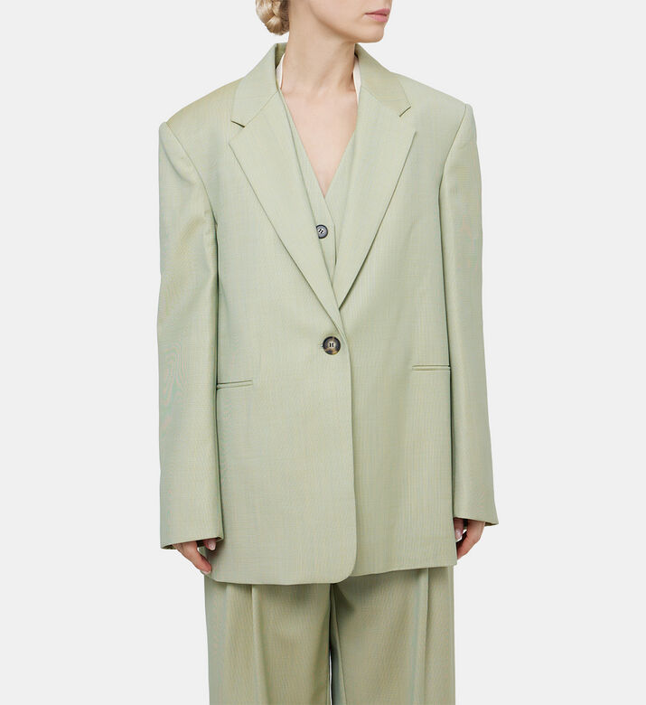 Jacquard Wool Single-breasted Blazer Jacquard Wool Single-breasted Blazer