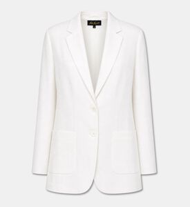 Luisa Spagnoli Button Closure Regular-fit Blazer, Cream, M, Packshot View