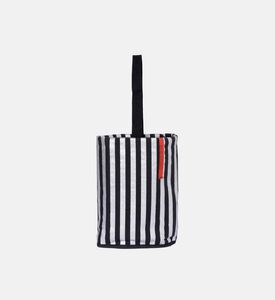 حقيبة تبريد نبيذ مخططة بمقبض