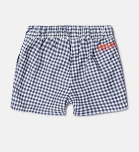 شورت قطن كوردوروي مطرز بزهرة