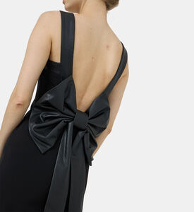 Leather Straps Fitted Mini Dress Leather Straps Fitted Mini Dress