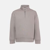 Spacer Embossed Logo Zip-neck Sweatshirt