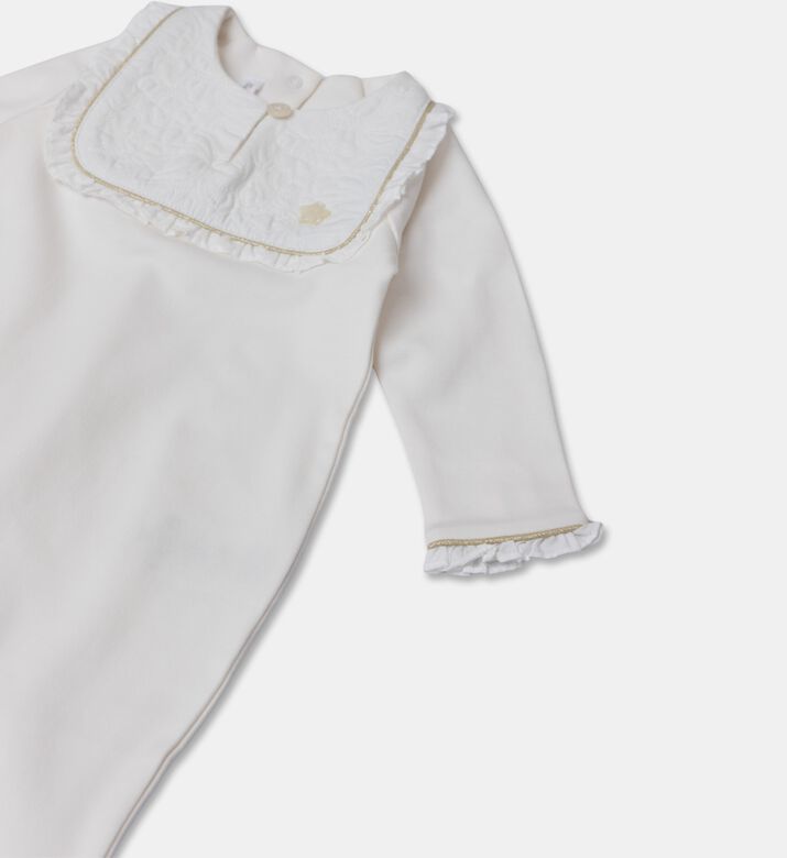 Tartine et Chocolat Ivory Gold Babygrow, Off-white, 18m, Packshot View