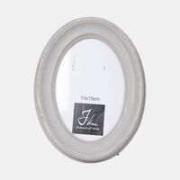 Oval Distressed Wooden Frame