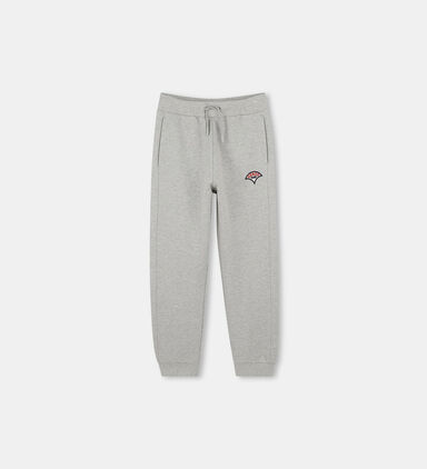 Cotton Casual Embroidered Logo Pants