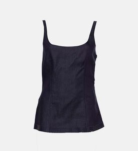 بلوزة كورسيه دنيم بقصّة خام