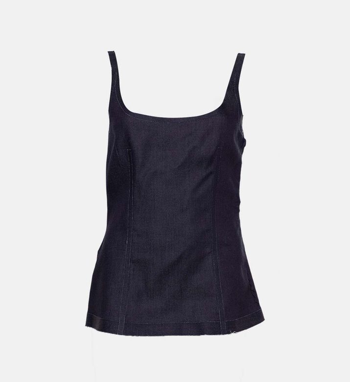 بلوزة كورسيه دنيم بقصّة خام