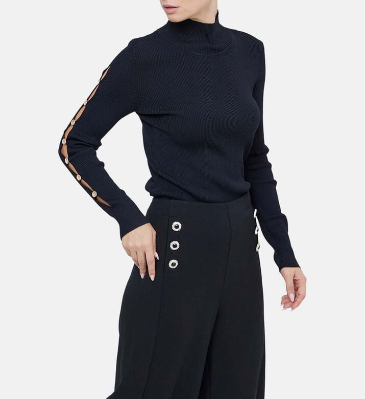 Fitted Ribbed Knitted Shirt Fitted Ribbed Knitted Shirt