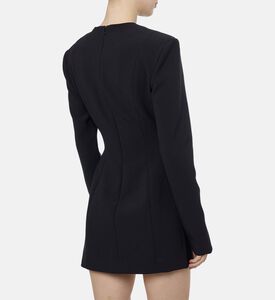 Ronny Kobo Flap Pockets Flared Mini Dress, Model View
