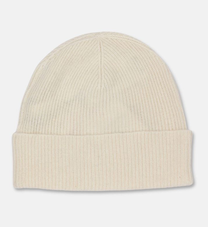 Galeries Lafayette Classic Ribbed Knit Hat, Taupe, Packshot View