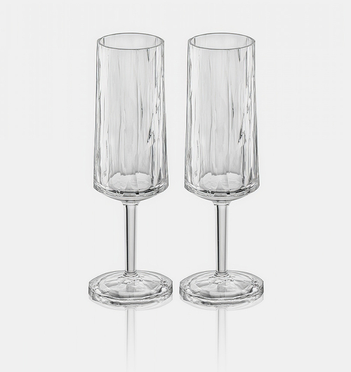 Plastic Champagne Glass-2-piece Set