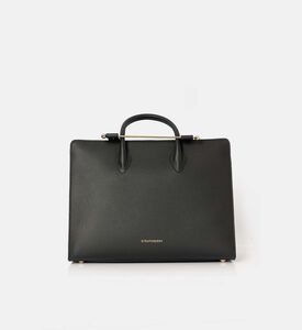 Strathberry Leather Large Tote Bag, Black, Packshot View
