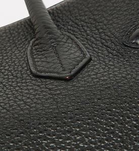 Hermes Preowned Hermes Noir Togo Leather Palladium Finish Birkin 30 Bag, Packshot View