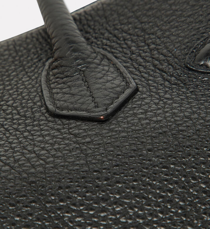 Hermes Preowned Hermes Noir Togo Leather Palladium Finish Birkin 30 Bag, Packshot View