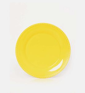 Easy Life Porcelain Painted Design Dinner Plate, Yellow, Packshot View