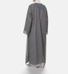 BARG Shimmering-finish Matching Scarf Abaya, Model View