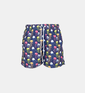 شورت سباحة بطبعة قناديل بحر للرجال